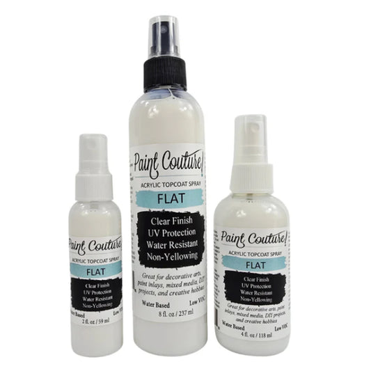 Paint Couture Clear Acrylic Spray - Flat Finish Protective Topcoat