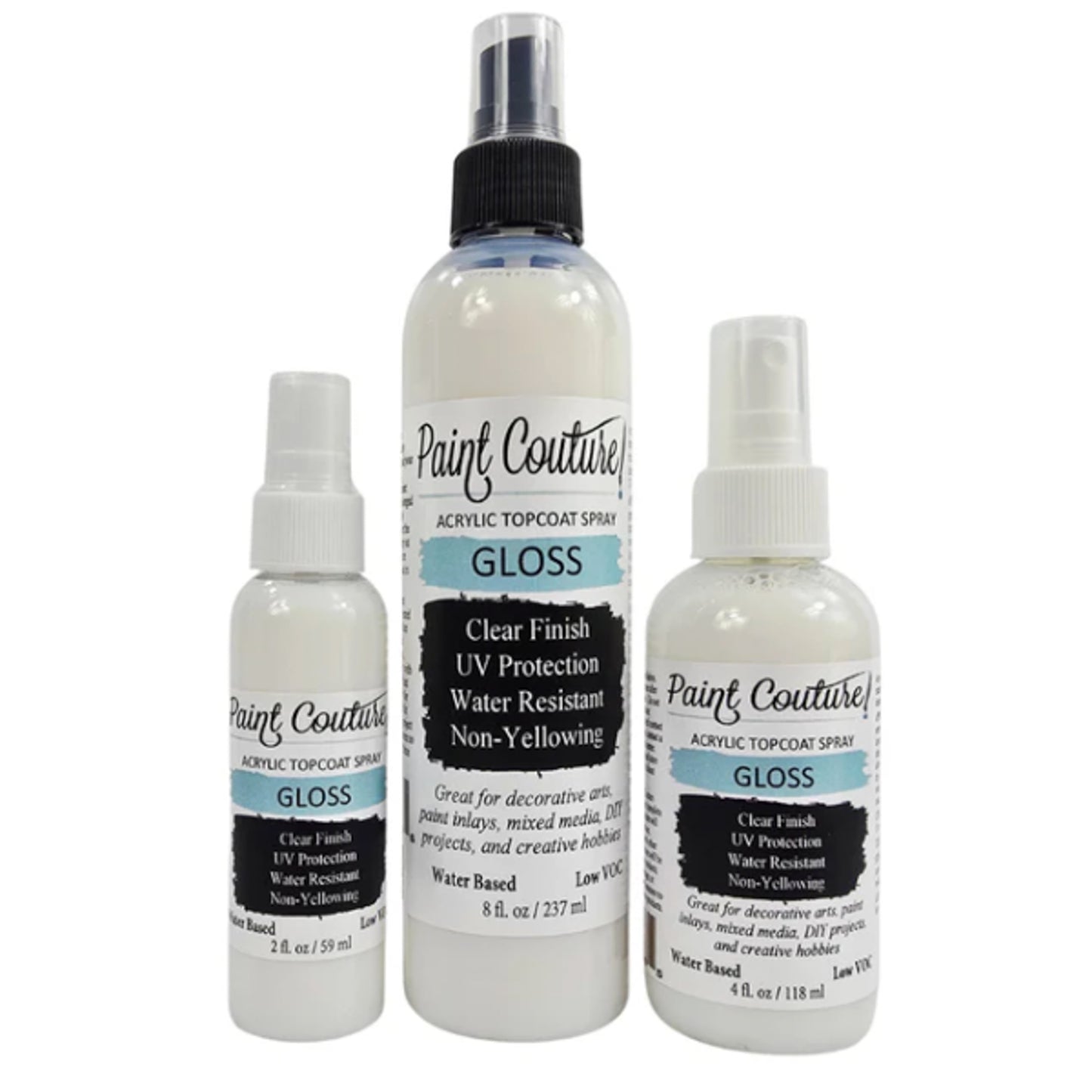 Paint Couture Clear Acrylic Spray - Gloss Protective Finish Topcoat