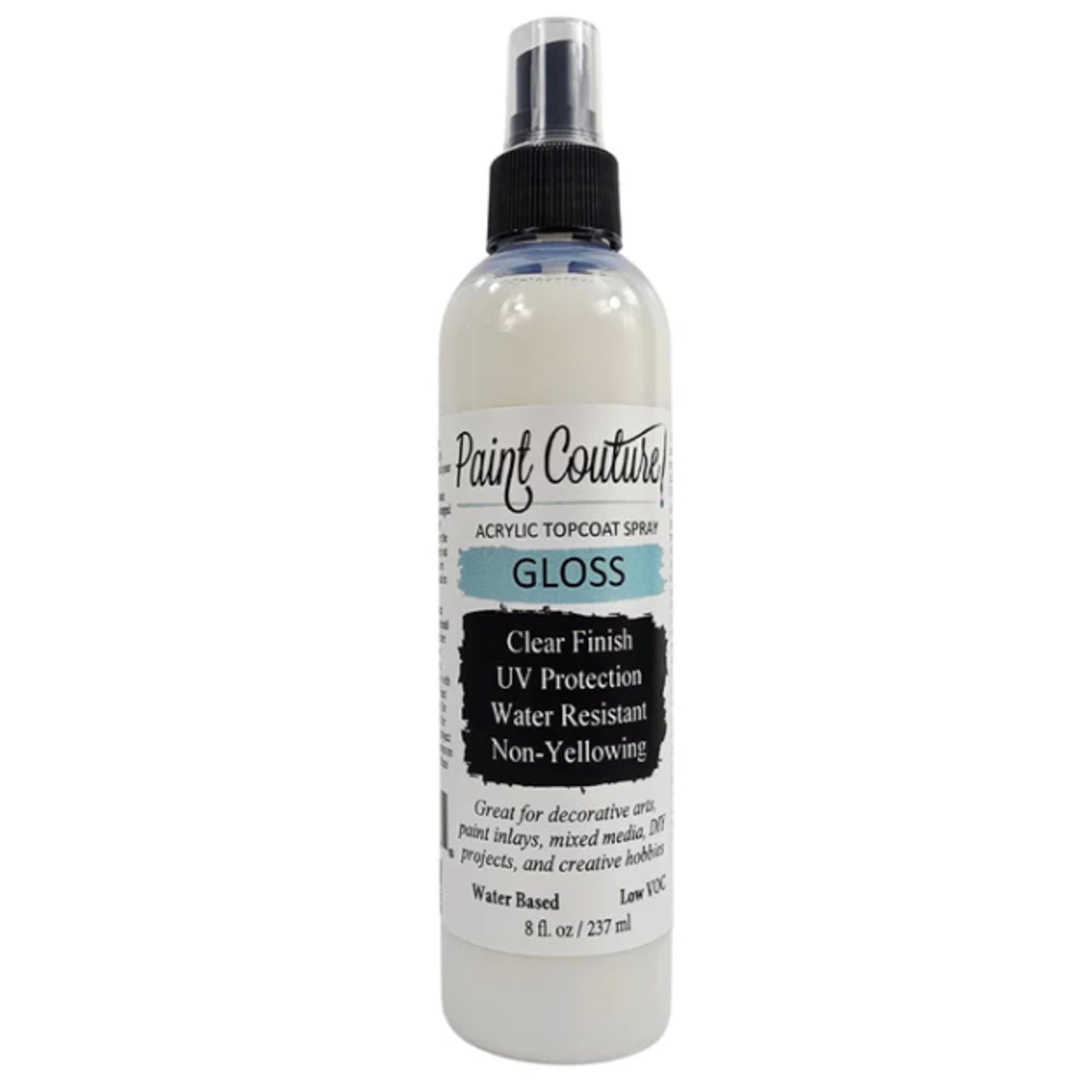 Paint Couture Clear Acrylic Spray - Gloss Protective Finish Topcoat