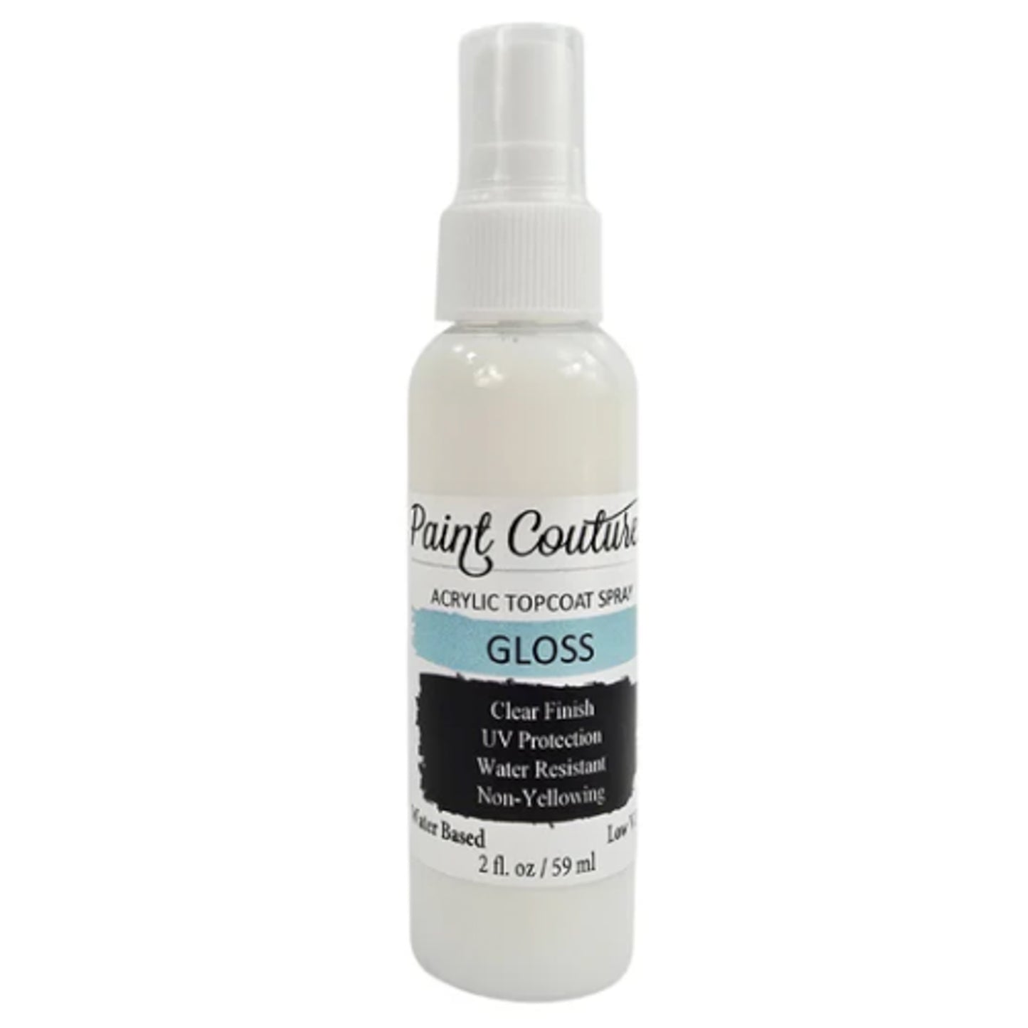 Paint Couture Clear Acrylic Spray - Gloss Protective Finish Topcoat