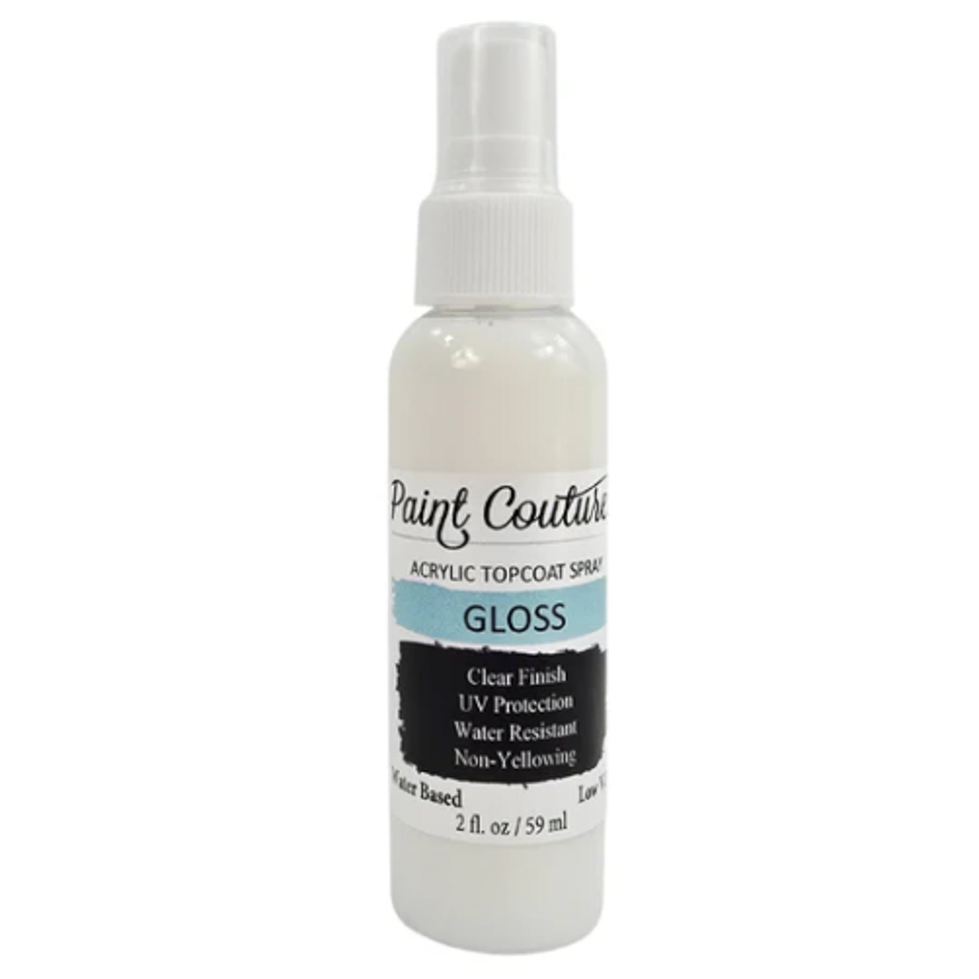 Paint Couture Clear Acrylic Spray - Gloss Protective Finish Topcoat