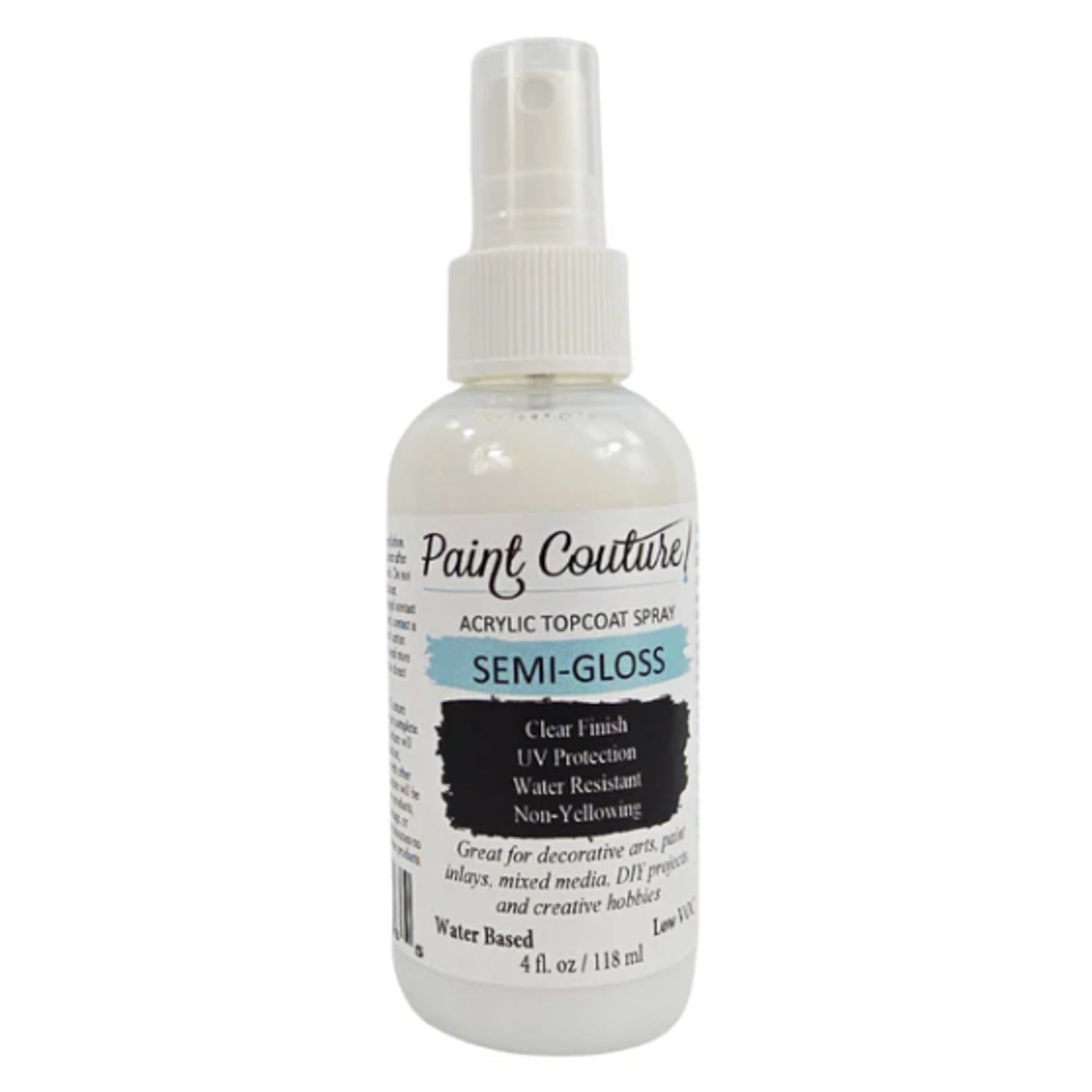 Paint Couture Clear Acrylic Spray - Semi-Gloss Protective Finish