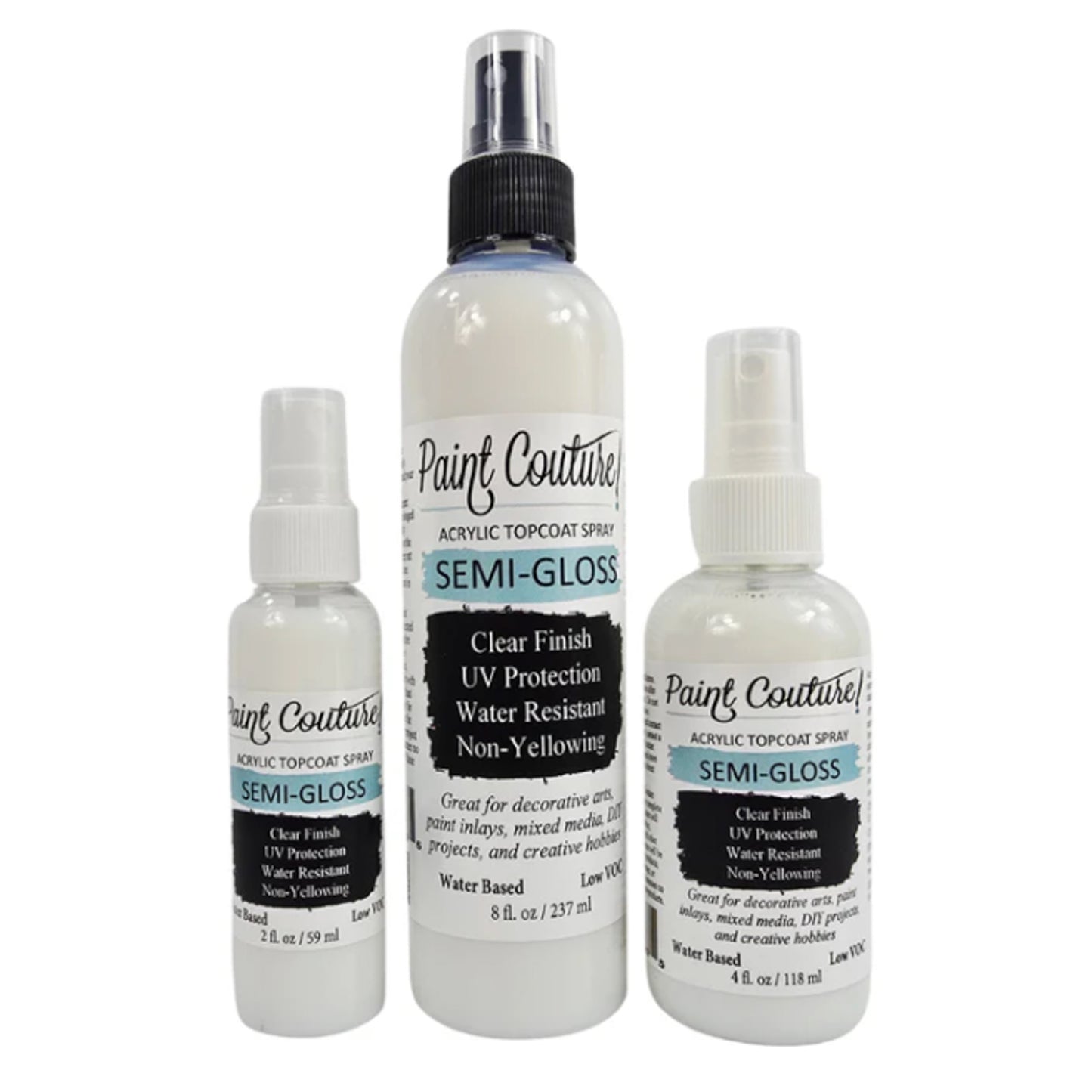 Paint Couture Clear Acrylic Spray - Semi-Gloss Protective Finish