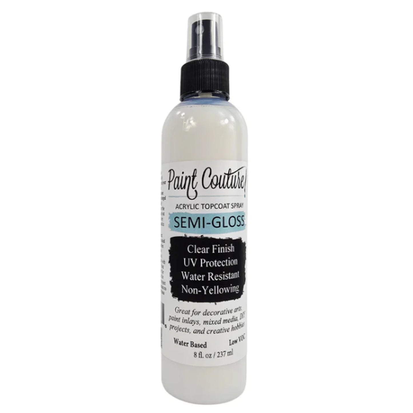 Paint Couture Clear Acrylic Spray - Semi-Gloss Protective Finish