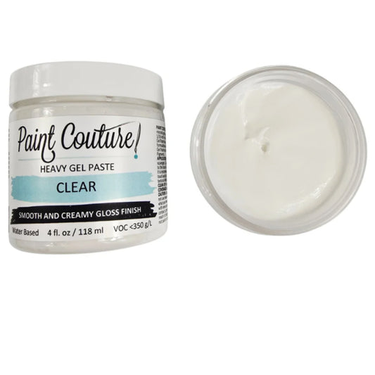 Paint Couture Heavy Gel Paste Clear - Gloss Water Based Texture Medium