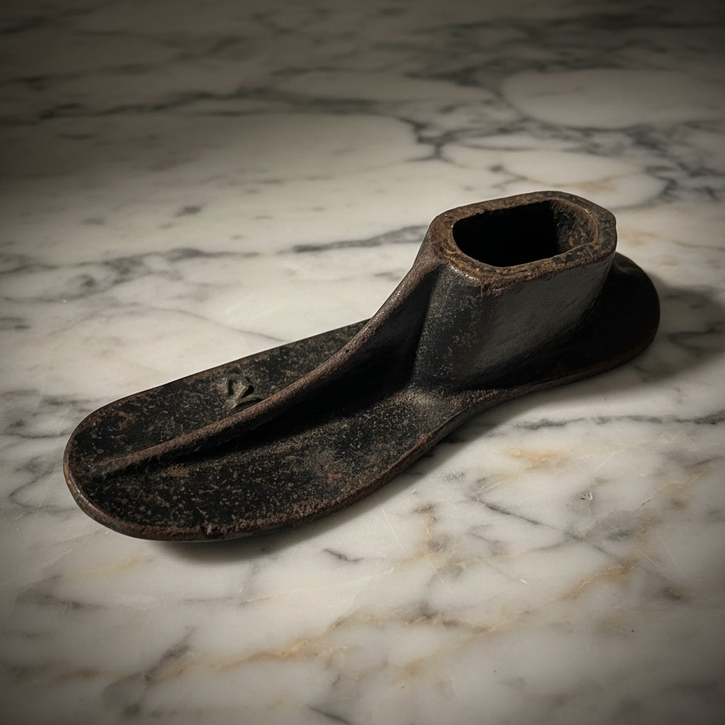 Antique Cast Iron Cobbler Shoe Form No 2 - Industrial Tool Decor