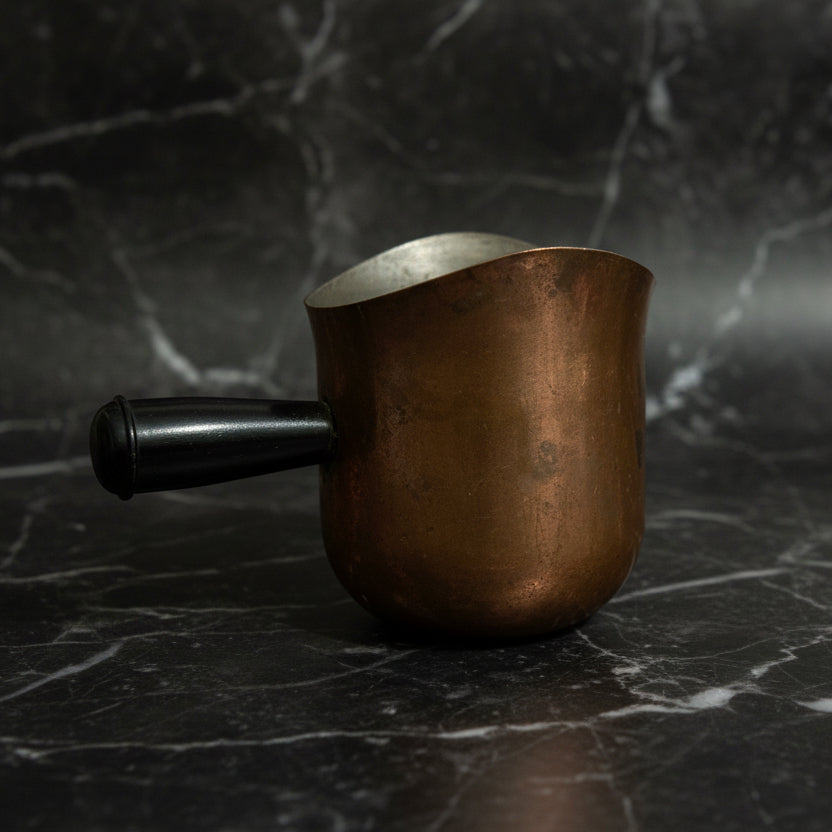 Vintage Copper Smelting Pot with Bakelite Handle | Primitive Decor