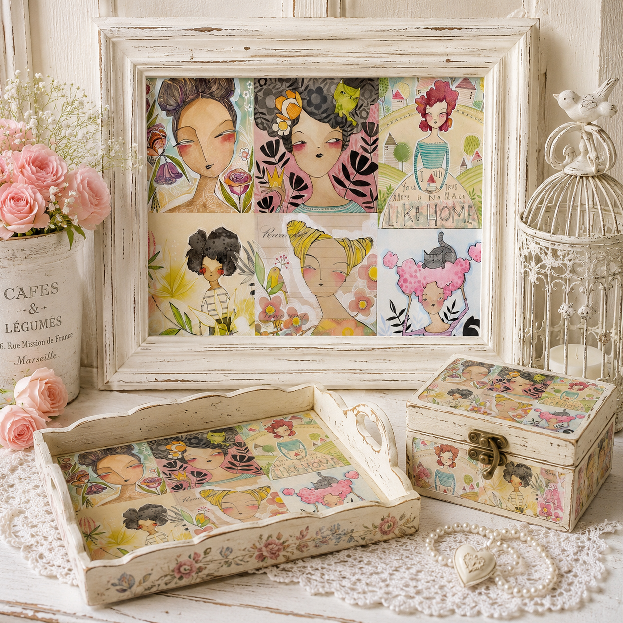 Roycycled Treasures Cori’s Girls Decoupage Tissue Paper - 20" x 30"