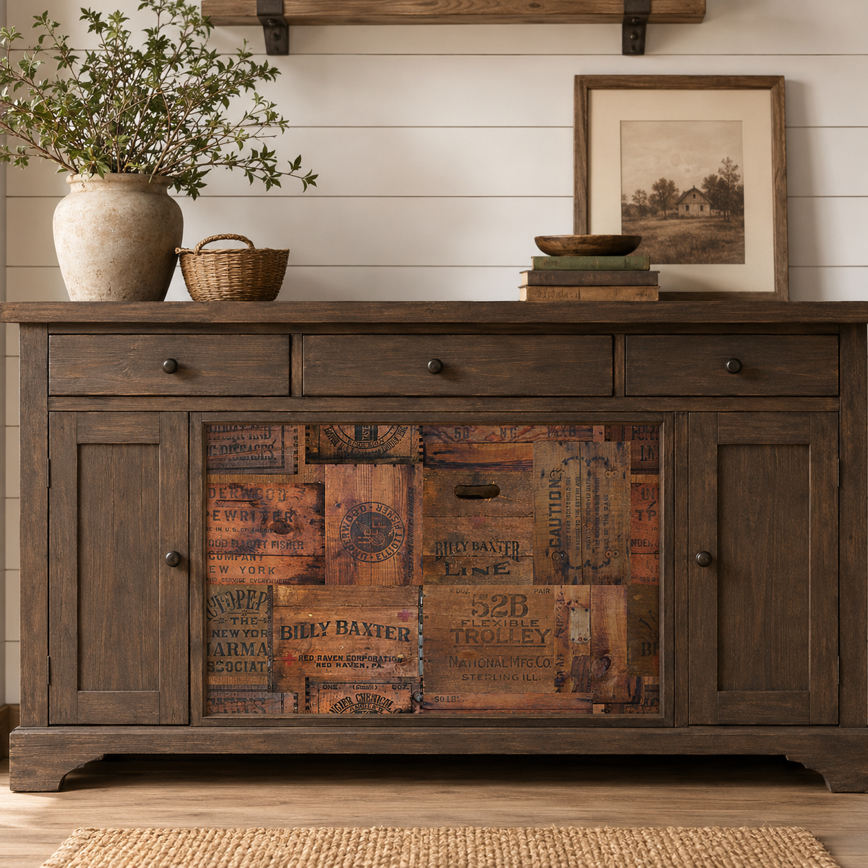 Roycycled Treasures Crate Collage Decoupage Paper - 20" x 30"