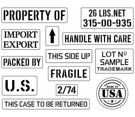 Crate Labels Stencil Pack - JRV