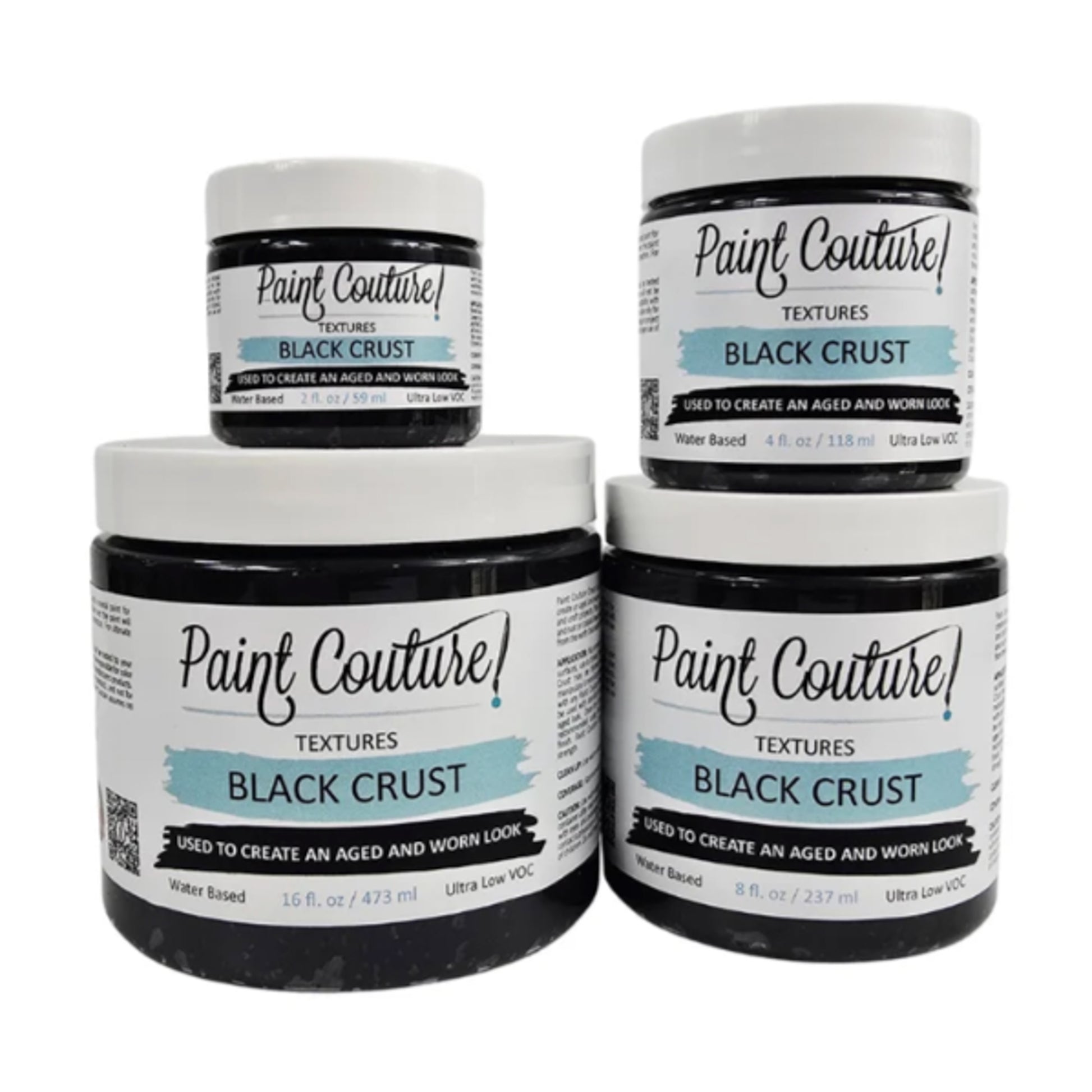 Paint Couture Crust Texture Medium Black - Aged Plaster Effects