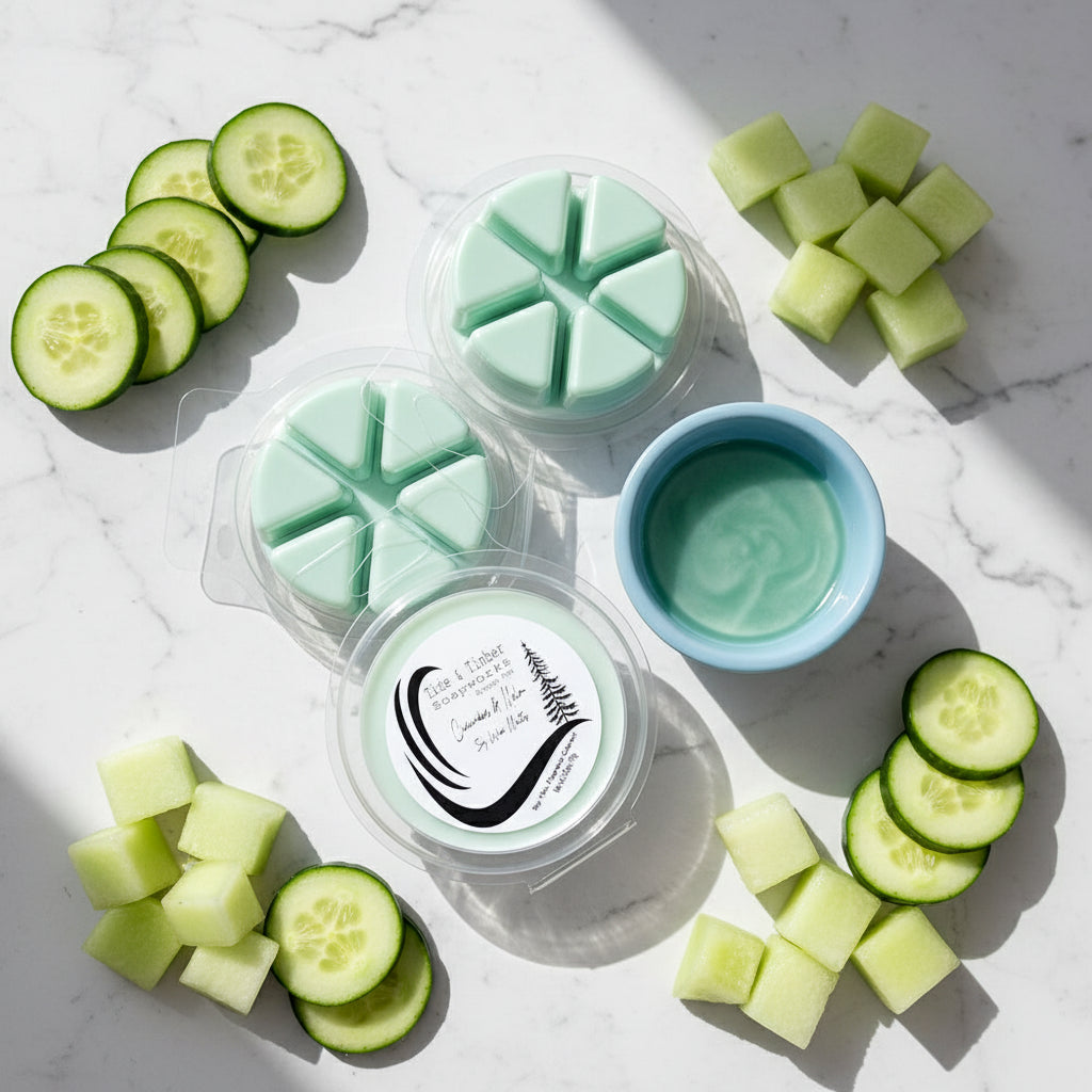 Cucumber & Melon Soy Wax Melts by Tide & Timber Soapworks