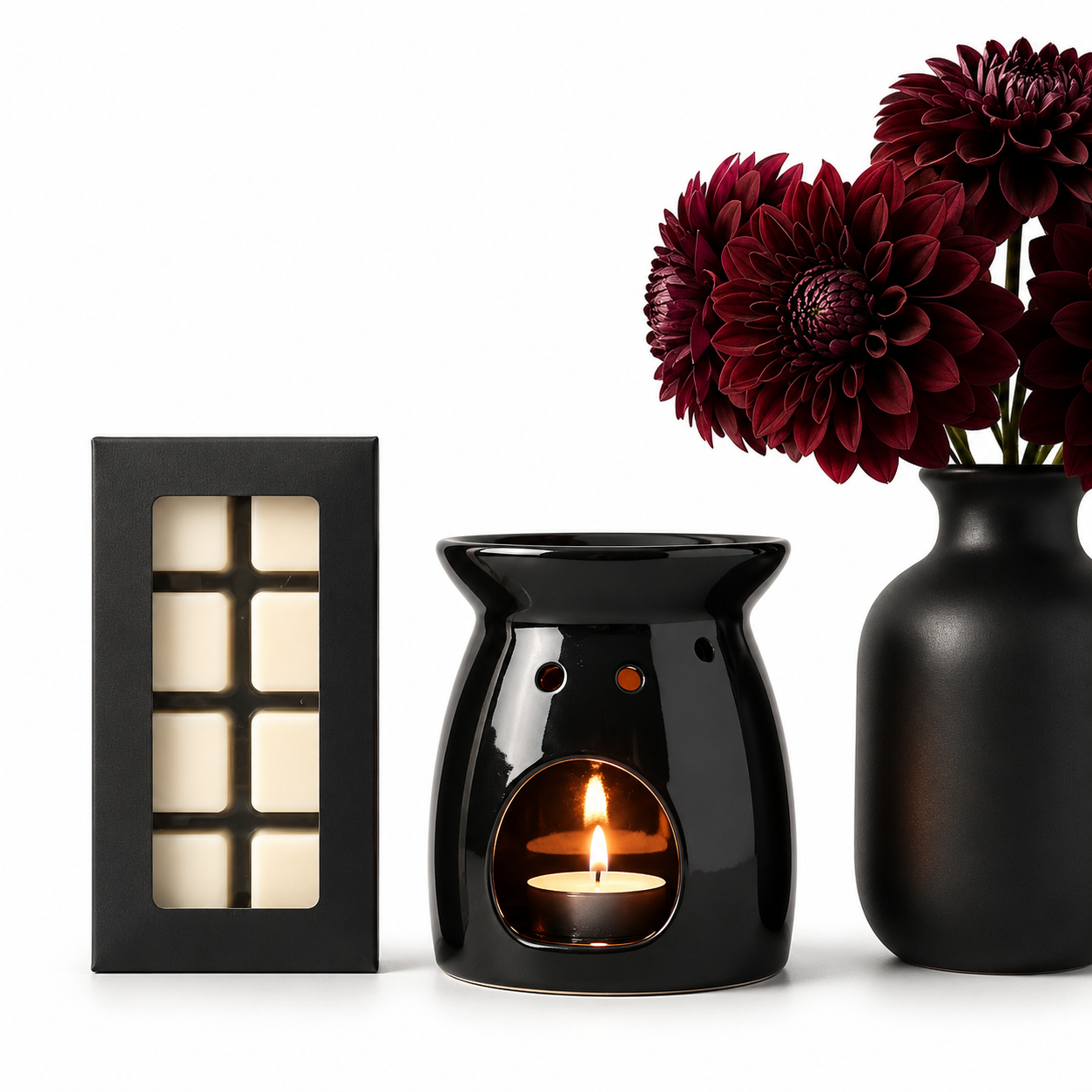 Dahlia Noir Soy Wax Melts - Dark Floral & Amber Luxury Home Fragrance