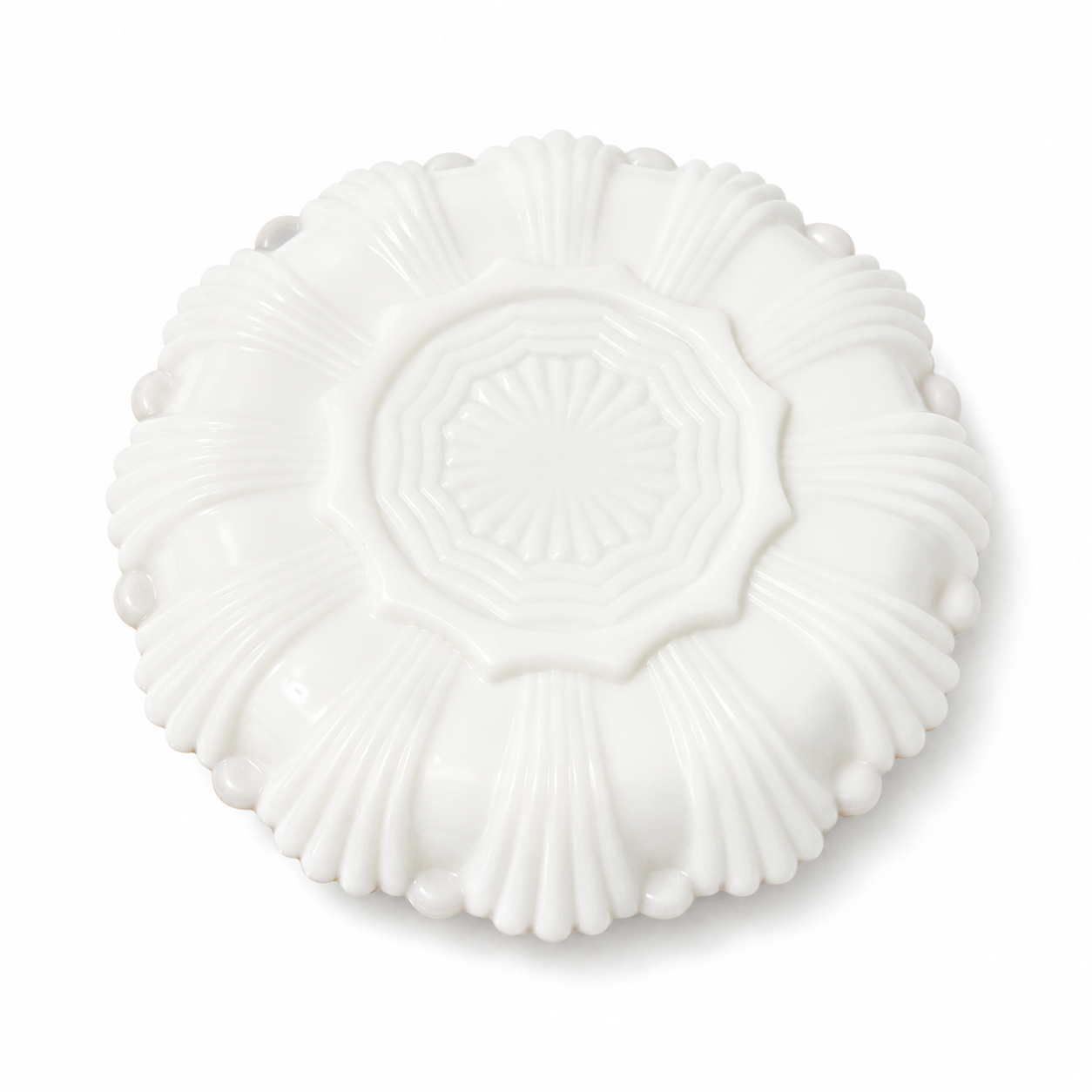 Vintage Anchor Hocking Fire-King Deviled Egg Plate - White Milk Glass