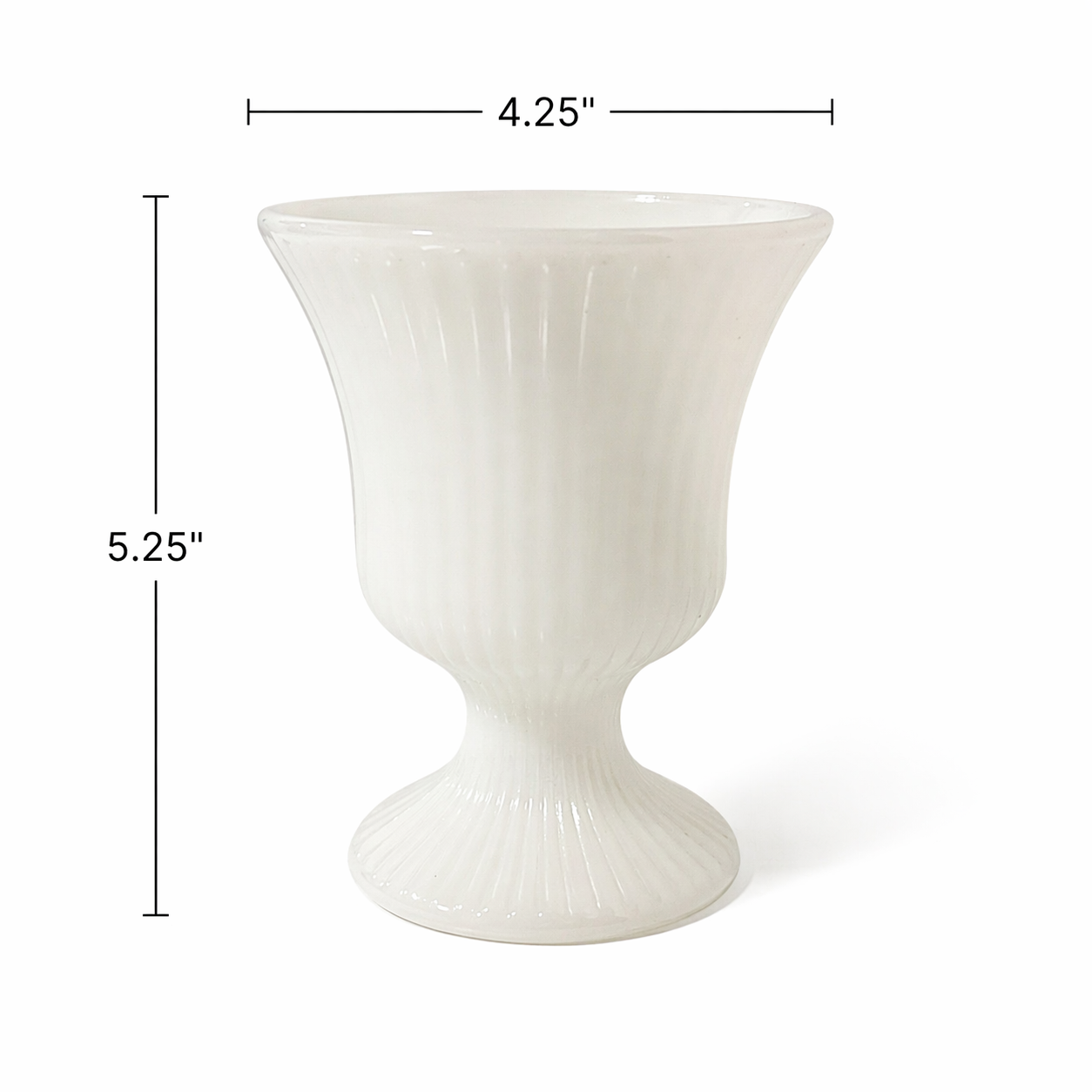 Vintage EO Brody Milk Glass Vase M7000 Pedestal White Vase - 1970s USA