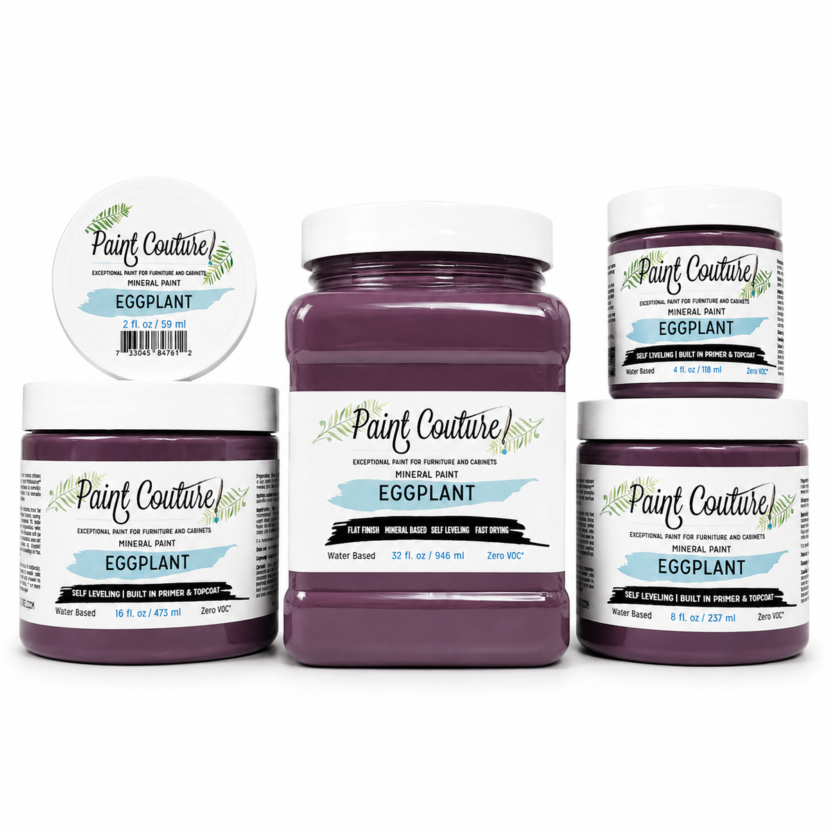 Paint Couture Eggplant All in One Acrylic Mineral Paint VOC Free