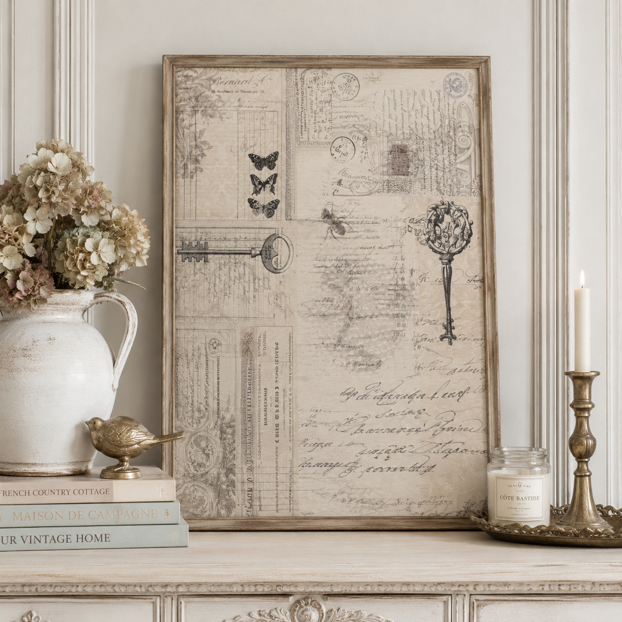 Roycycled Treasures Ephemera Collage Decoupage Paper -  20" x 30"