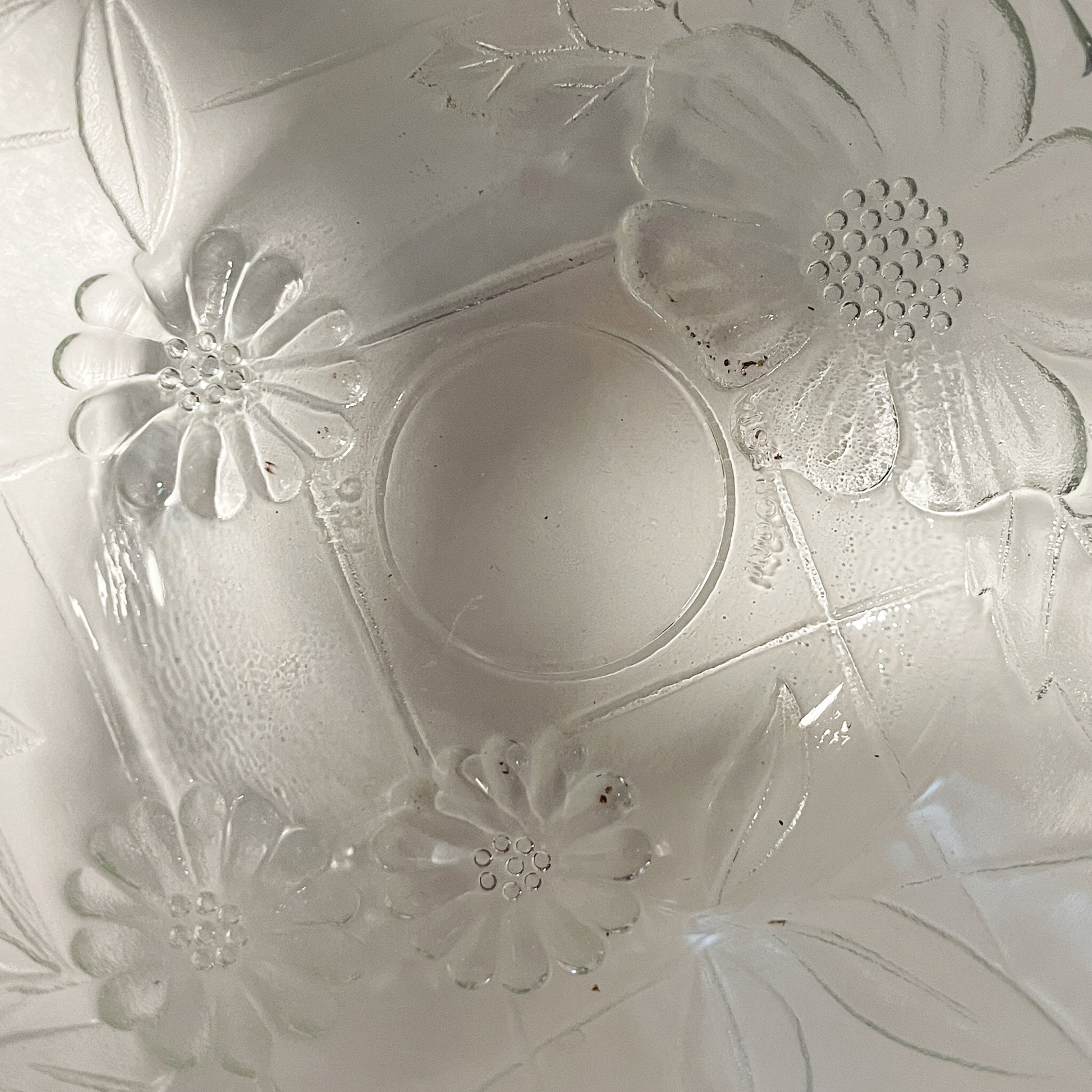 1980s FNG Embossed Floral Bowl