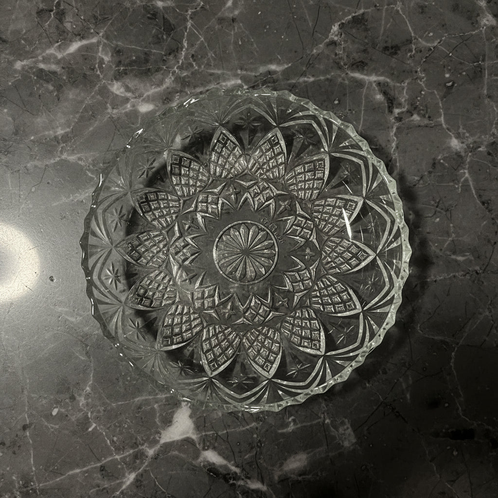1980s FNG Pressed Glass Bowl