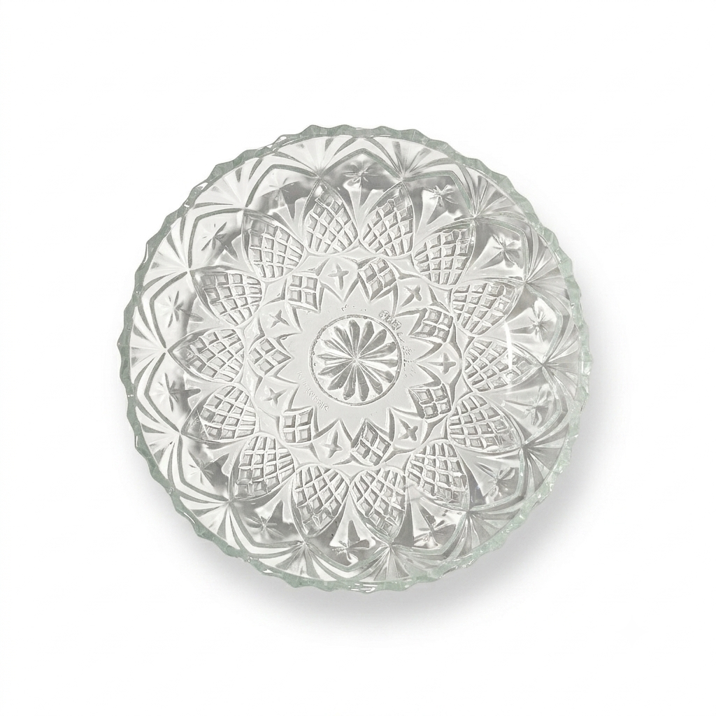 1980s FNG Pressed Glass Bowl - First National Glassware Indonesia