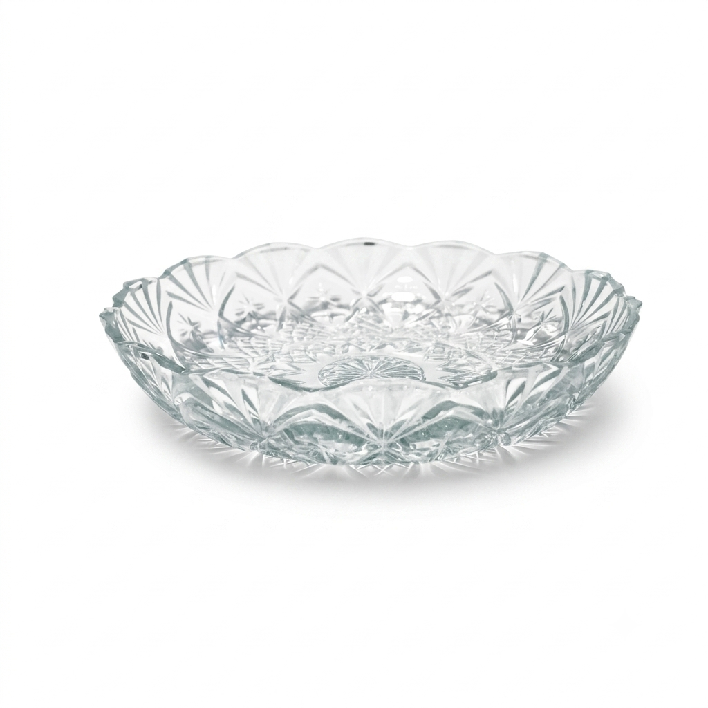 1980s FNG Pressed Glass Bowl - First National Glassware Indonesia