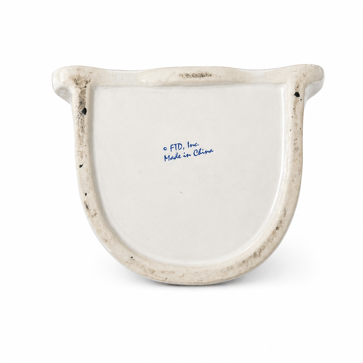 Vintage FTD Ceramic Picture Frame Planter Combo with Blue Butterflies