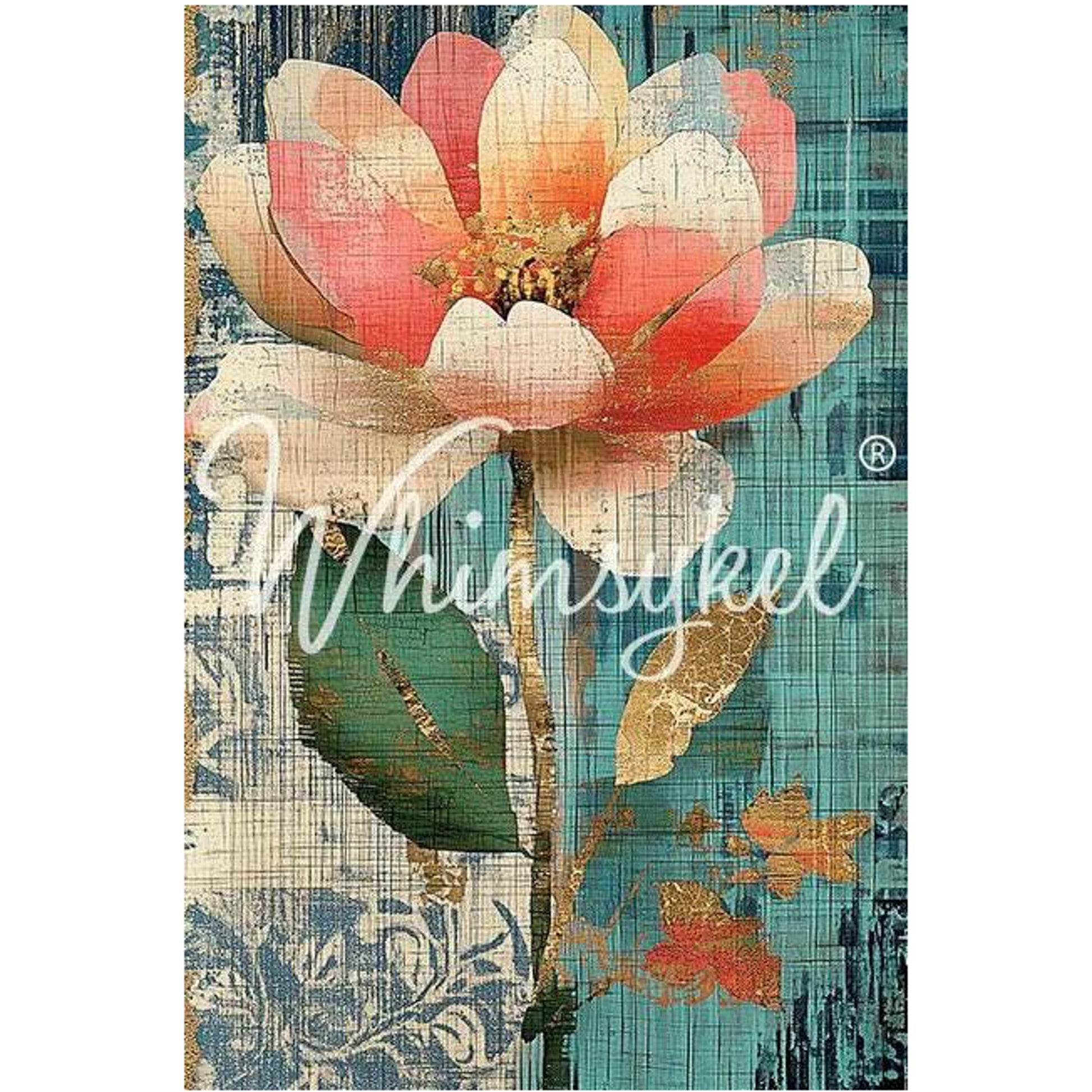 Whimsykel Designs Faded Luxe Decoupage Paper - 29" x 21" 18 lb