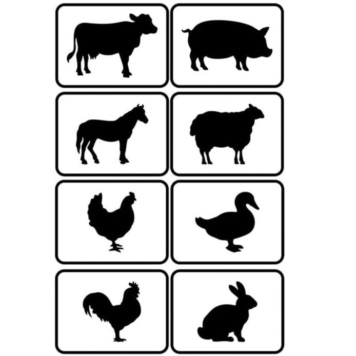 Farm Animal Stencil Set of 8 by Jami Ray Vintage