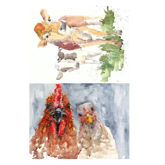 Roycycled Treasures Farm Animals Decoupage Paper - 20" x 30"