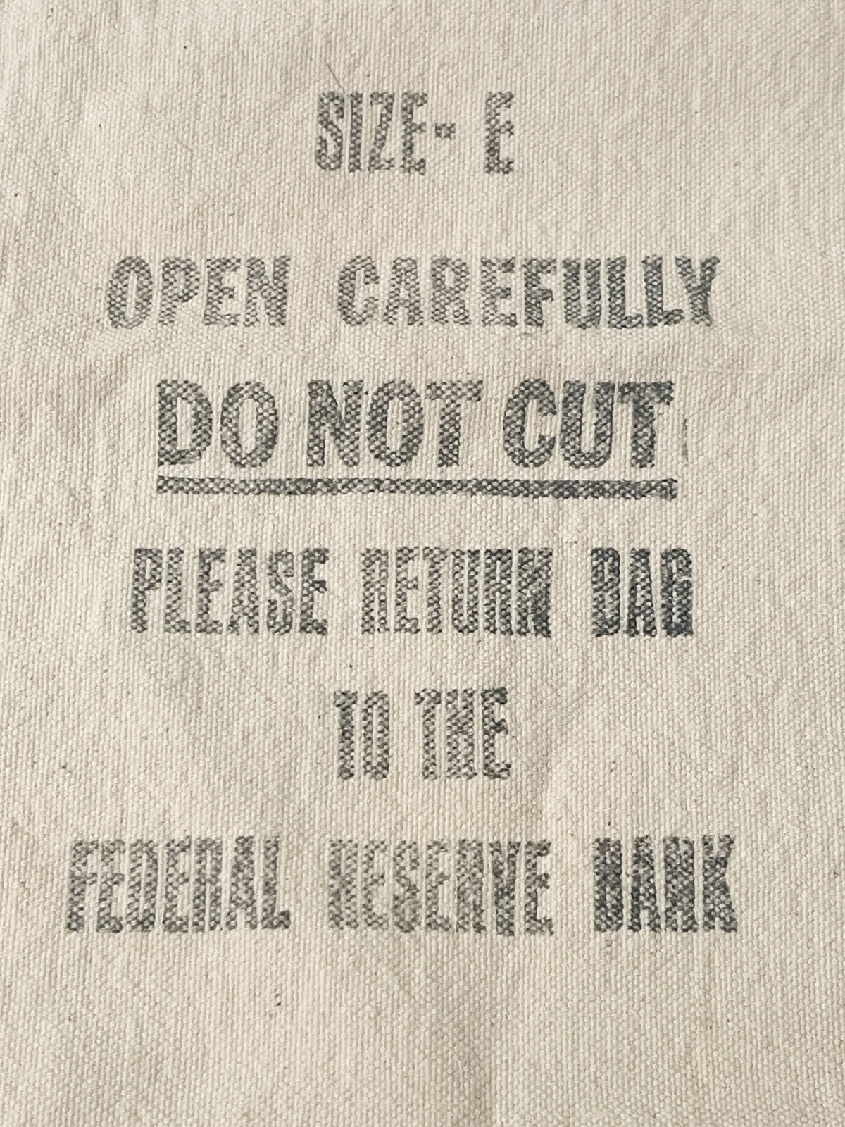 Vintage McDowell Industry Federal Reserve Bank Size-E Coin Bag