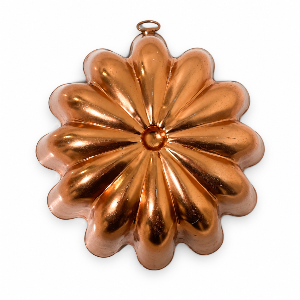 Vintage Copper-Tone Aluminum Flower Gelatin Mold 3.5 Cup - Made in USA
