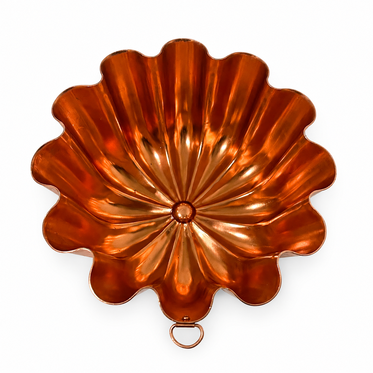 Vintage Copper-Tone Aluminum Flower Gelatin Mold 3.5 Cup - Made in USA