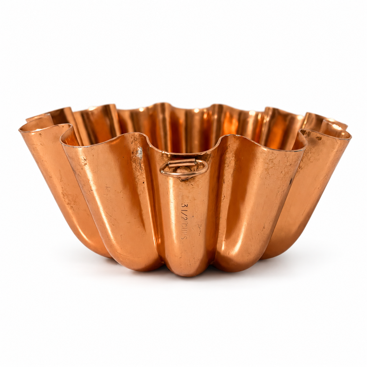 Vintage Copper-Tone Aluminum Flower Gelatin Mold 3.5 Cup - Made in USA