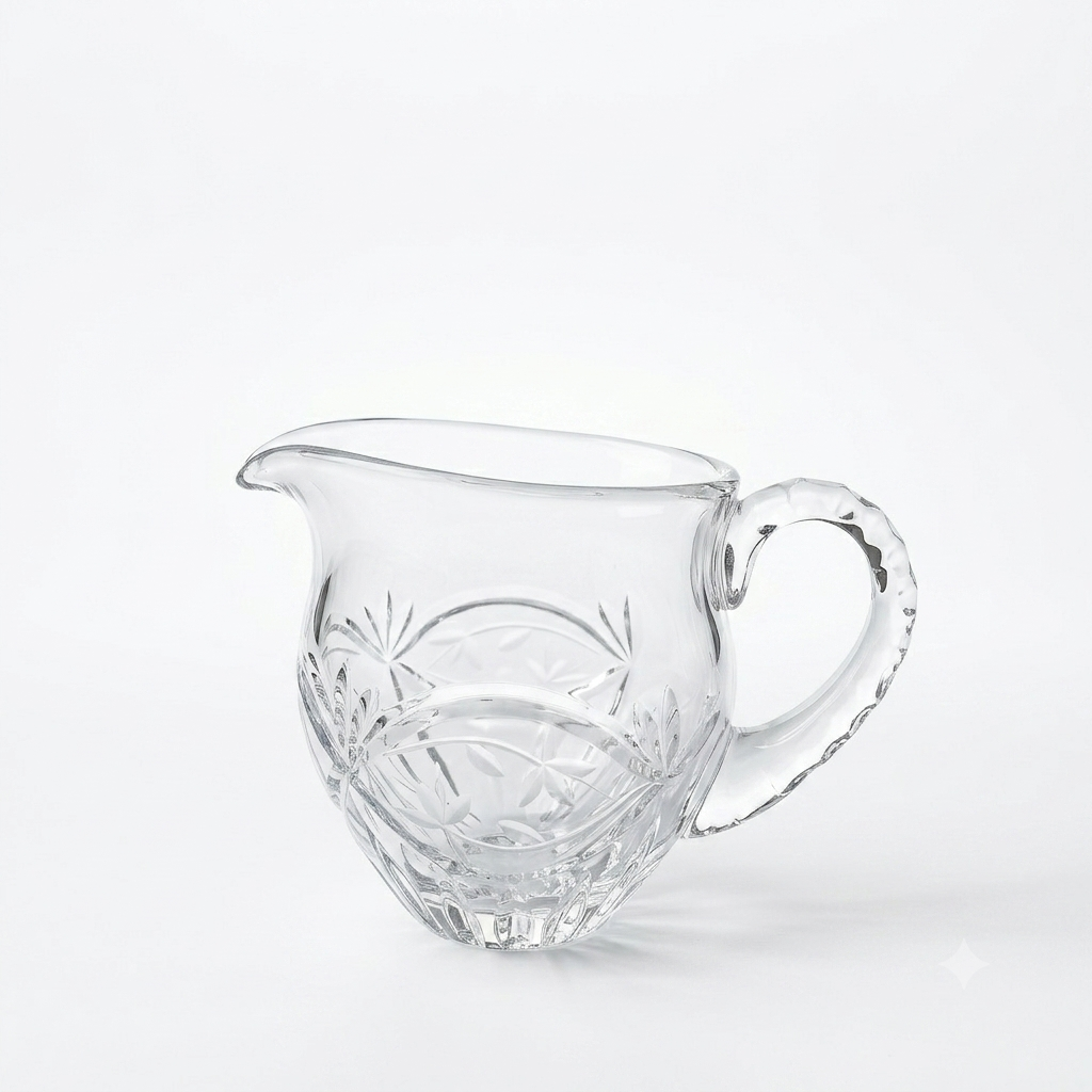 1990s Gorham Crystal Victoria’s Garden Creamer - 10oz Polish Serveware