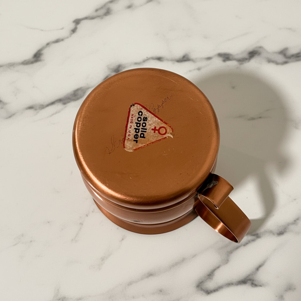 Vintage Gregorian Copper Mug - Barware Crafted in The 1980s USA