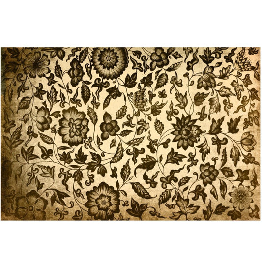 Roycycled Treasures Grungy Floral Decoupage Paper - 20" x 30"