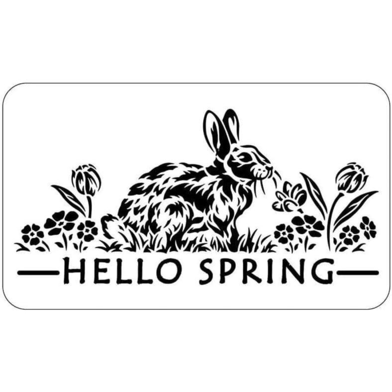 Hello Spring Stencil by Jami Ray Vintage