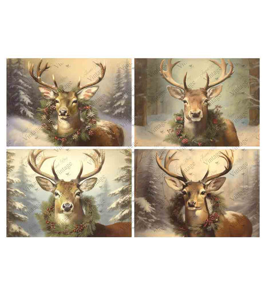 Holiday Deer A4 Rice Paper - JRV
