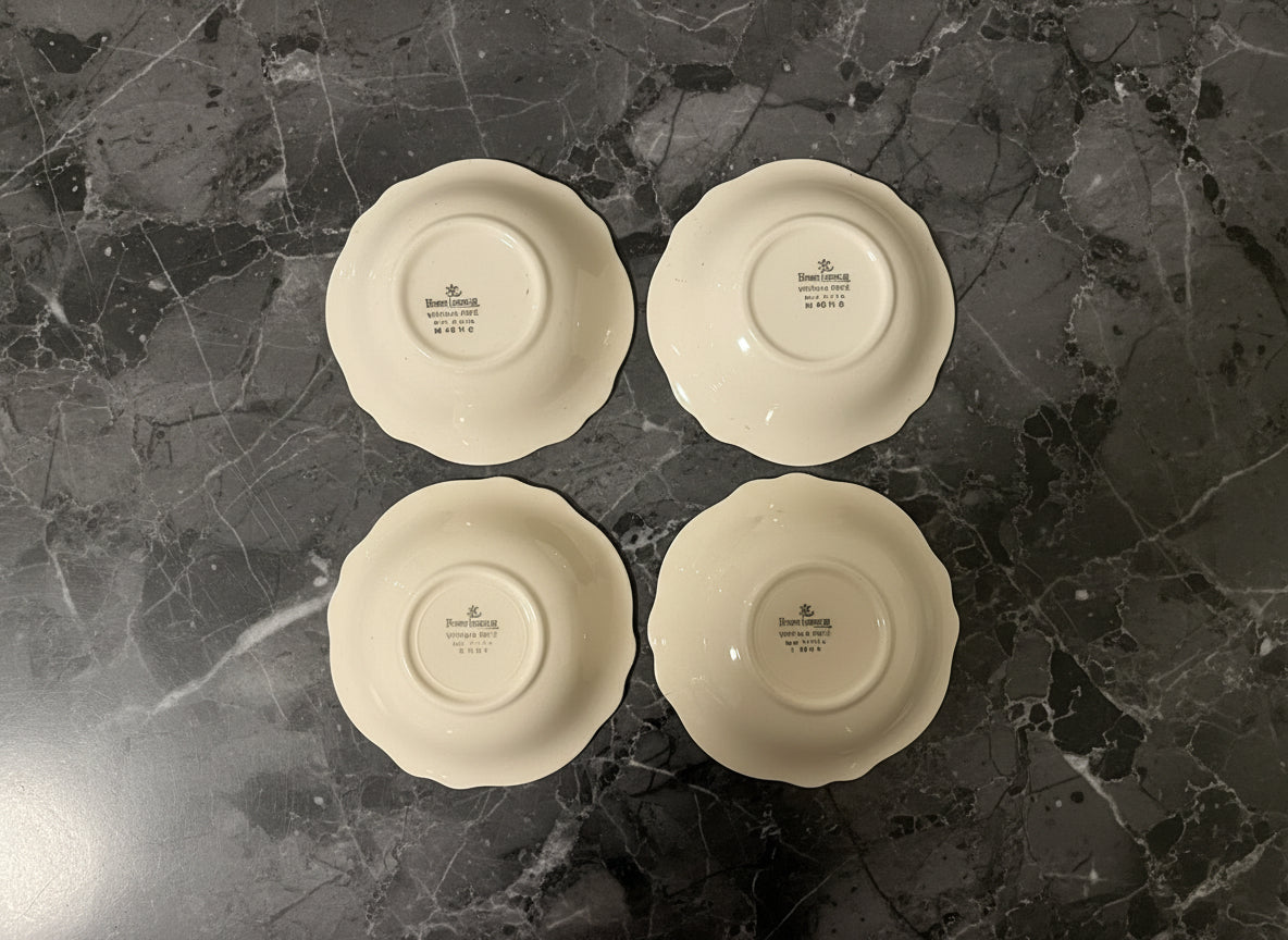 1960s Homer Laughlin Silver Rose Patrician Dessert Bowl - Set of 4