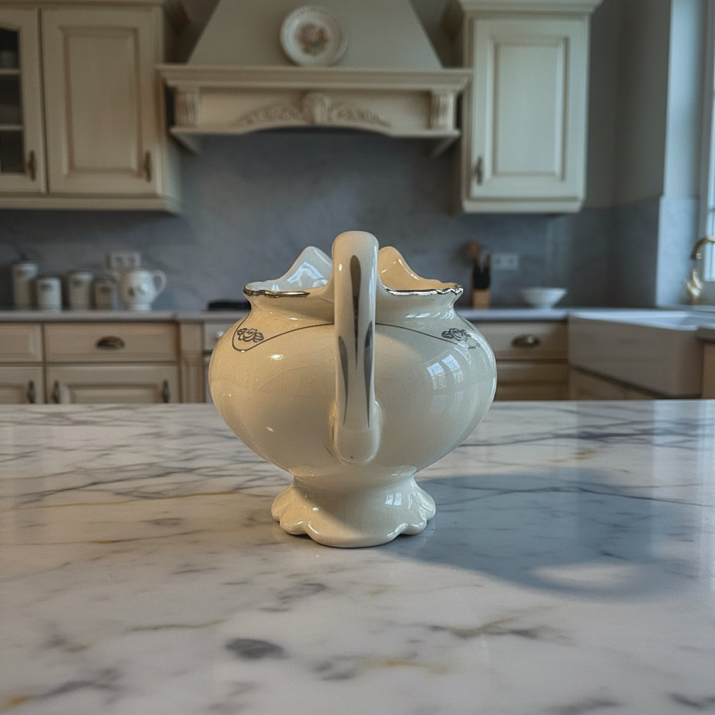 1960s Homer Laughlin Silver Rose Patrician Creamer