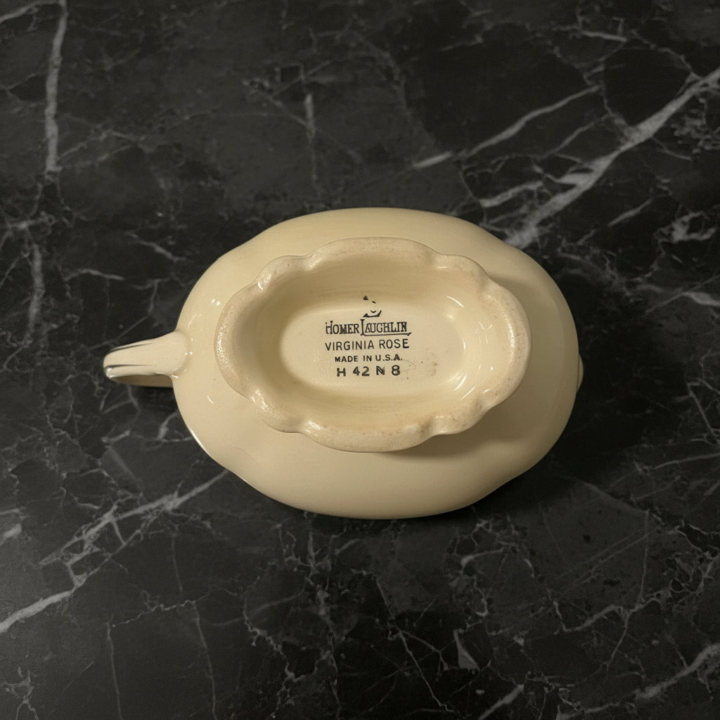 1960s Homer Laughlin Silver Rose Patrician Creamer