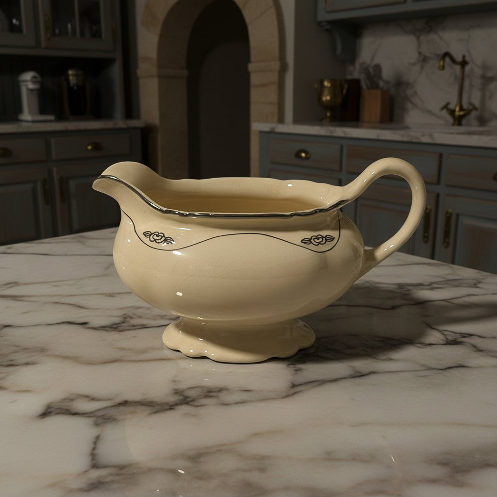 1960s Homer Laughlin Silver Rose Patrician Creamer