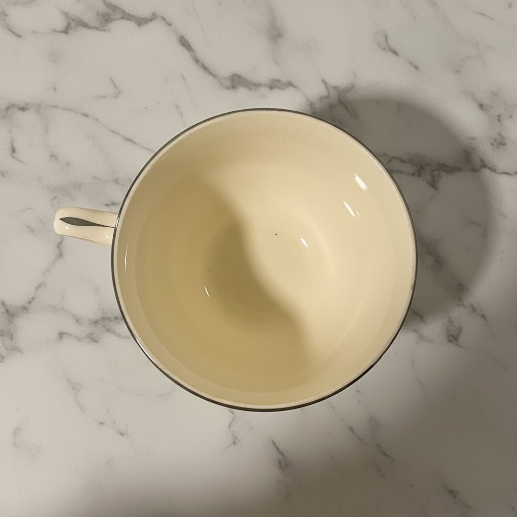 1960s Homer Laughlin Silver Rose Patrician Flat Cup