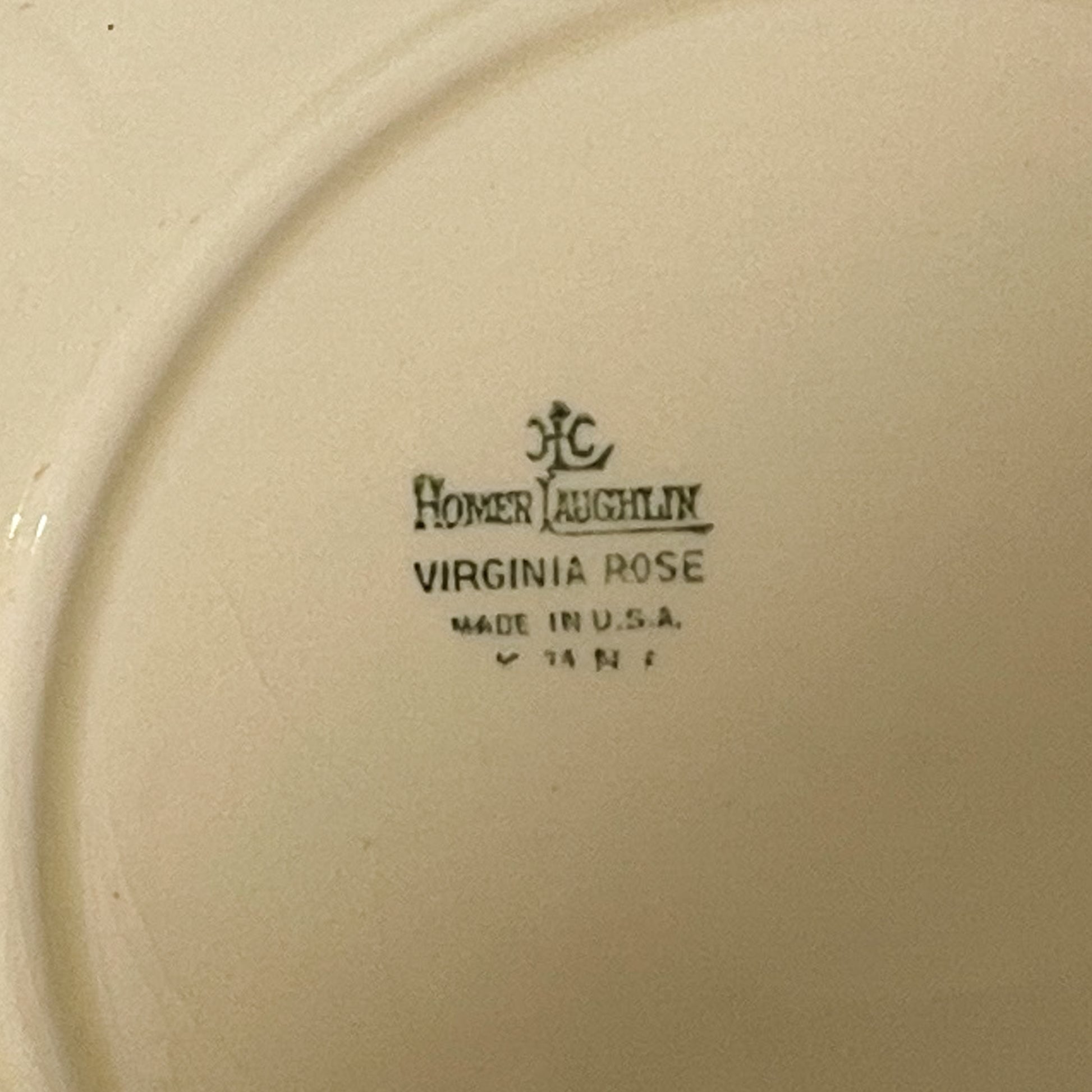 1960s Homer Laughlin Silver Rose Patrician Luncheon Plate
