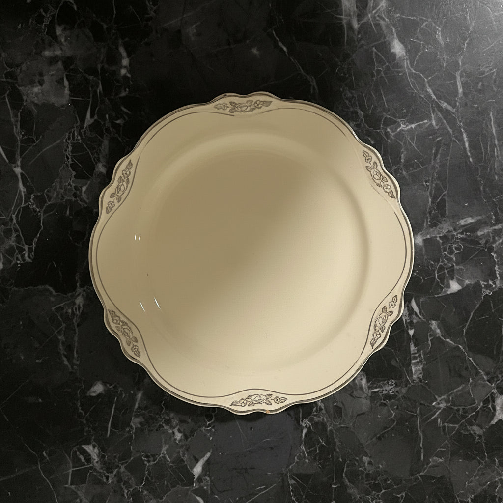 1960s Homer Laughlin Silver Rose Patrician Salad Plate