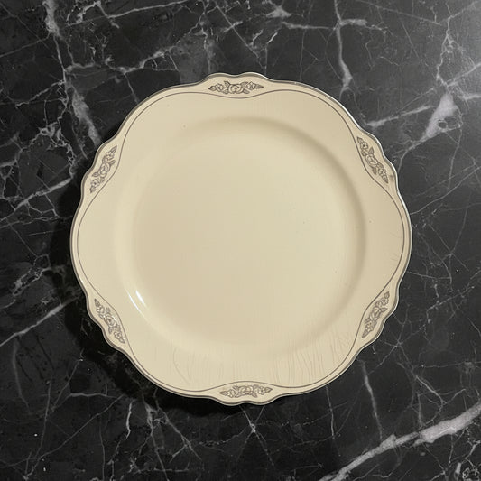 1960s Homer Laughlin Silver Rose Patrician Luncheon Plate