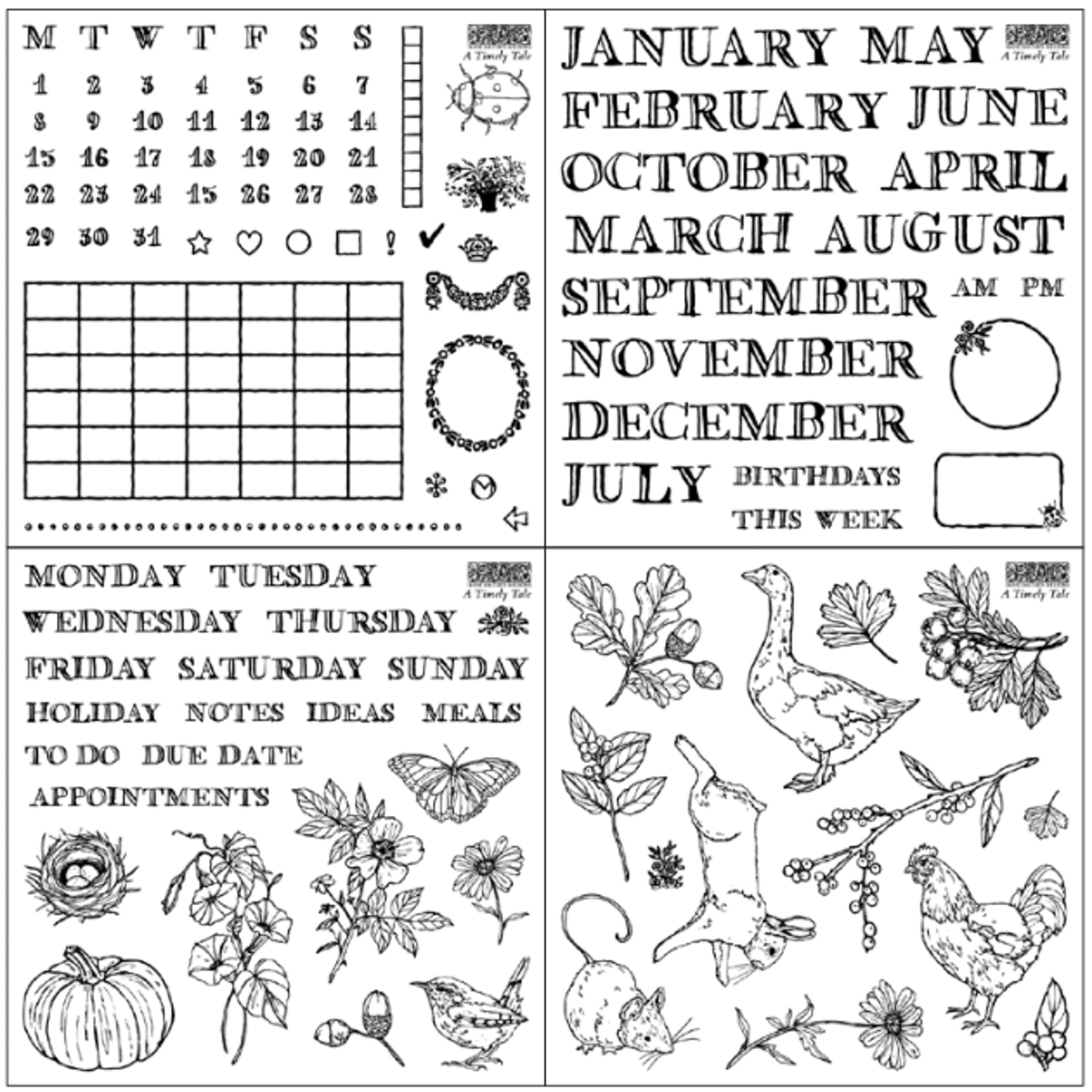 IOD A Timely Tale Decor Stamp by Iron Orchid Designs - Winter 2026