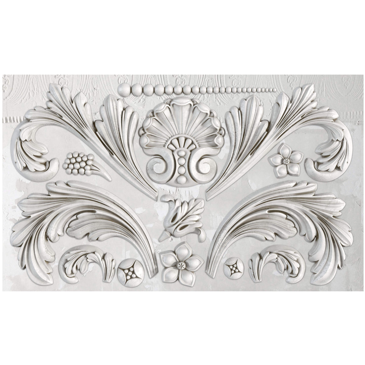 IOD Acanthus Scroll Decor Mould by Iron Orchid Designs - 6x10 Silicone