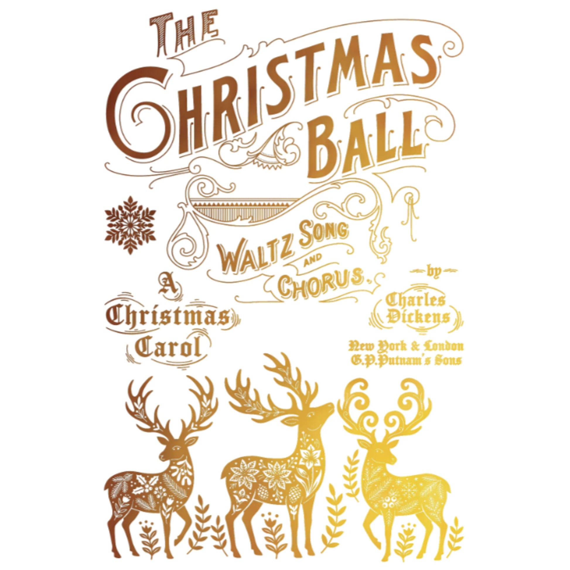 IOD Angels Sing Foil Decor Transfer by Iron Orchid Designs - 8 Sheets