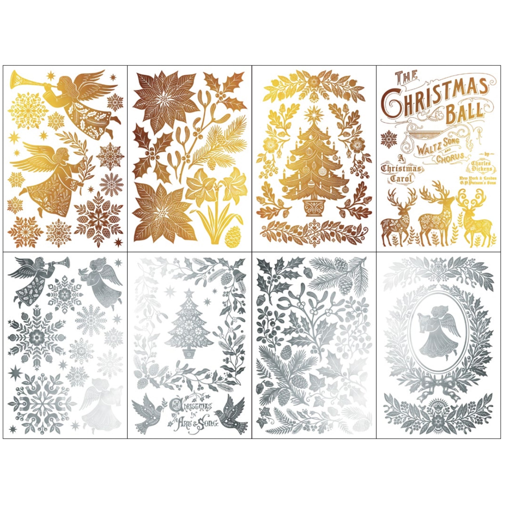 IOD Angels Sing Foil Decor Transfer by Iron Orchid Designs - 8 Sheets